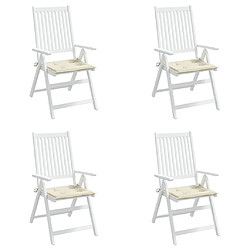 Avis vidaXL Coussins de chaise de jardin lot de 4 crème 40x40x3 cm