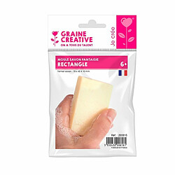 Graines Creatives Moule pour savon rectangle 7 x 4,5 cm