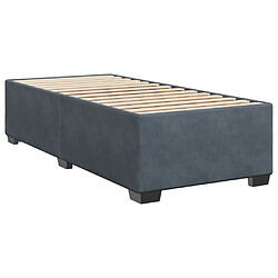 Acheter Vidaxl Sommier à lattes de lit et matelas Gris foncé 80x200 cm Velours