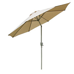 Decoshop26 Parasol de jardin Ø 3m inclinable polyester/aluminium 5kg crème 04_0003883