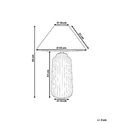 Avis Beliani Lampe à poser en céramique beige NURIA