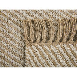 Beliani Tapis beige à motif rayé 50 x 80 cm ALADAG pas cher