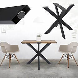 ML DESIGN MODERN LIVING Pied de table Spider métal noir design industriel piètement meuble 85x71x85 cm