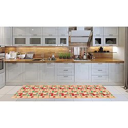 Alter Chemin de cuisine, 100% Made in Italy, Tapis résistant aux taches avec impression numérique, Tapis antidérapant et lavable, Modèle de Noël - Alvaro, cm 240x52