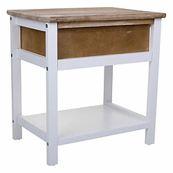 Table de Nuit Alexandra House Living Blanc 29 x 42 x 40 cm pas cher