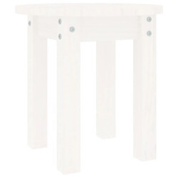 Maison Chic Table basse,Table Console Table d'appoint, Table pour salon Blanc Ø 35x35 cm Bois massif de pin -MN53713