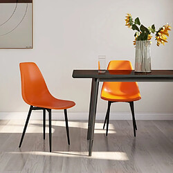 Maison Chic Lot de 2 Chaises à manger,Chaise pour cuisine,Solide Structure orange PP -MN10915