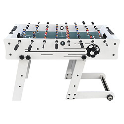 Avis Cougar Table de Babyfoot Scorpion Kick BLANC | Jeu de Football de Table pliable intérieur adulte & enfant | Avec 2 balles & comptoir de points