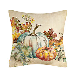 P79 4PCS 45 * 45cm Thanksgiving Golden Pumpkin motif Linge Taie d'oreiller Maison de vacances Taie d'oreiller Sofa Coussin Coussin Coussin