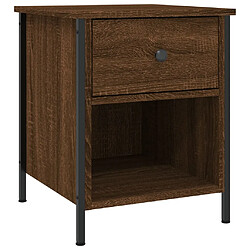 Maison Chic Table de chevet,Table de Nuit,Meuble de Rangement chêne marron 40x42x50 cm bois d'ingénierie