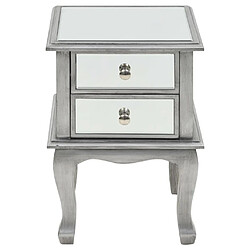 Acheter Helloshop26 Table de nuit chevet commode armoire meuble chambre miroir mdf et verre 34 5 x 30 x 50 cm 1402154