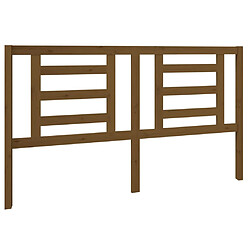 vidaXL Tête de lit Marron miel 166x4x100 cm Bois de pin massif