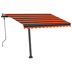 Acheter Maison Chic Auvent manuel rétractable,Store manuel de porte avec LED 300x250 cm Orange et marron -GKD34414