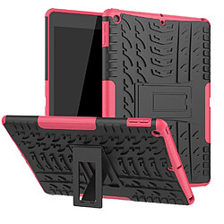 Wewoo Housse Étui Coque Pour iPad 10.2 Texture TPU + PC antichoc avec support rose