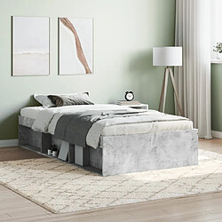 Maison Chic Lit adulte - Lit simple Cadre de lit,Structure du lit Contemporain gris béton 90x190 cm -MN80091