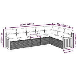 Avis Maison Chic Salon de jardin avec coussins 7 pcs | Ensemble de Table et chaises | Mobilier d'Extérieur gris résine tressée -GKD54845