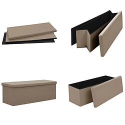 Acheter vidaXL Banc de rangement pliable Cappuccino PVC