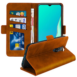 Avizar Étui Oppo A9 2020 et A5 2020 Housse Folio Porte-carte Fonction Support camel