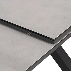 BigBuy Home Table de Salle à Manger Blanc Noir Céramique Aluminium Verre 180 x 100 x 77 cm pas cher