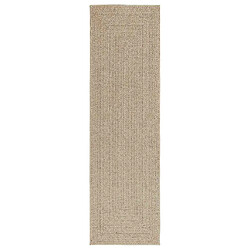 vidaXL Tapis ZIZUR beige 80x250 cm aspect de jute intérieur extérieur