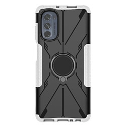 Coque en TPU anti-chute avec béquille pour votre Motorola Moto G62 5G - blanc