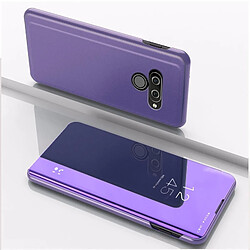 Wewoo Coque Rigide Pour LG K50 Miroir de protection Couvercle à rabat gauche et droite avec étui de support bleu violet