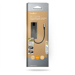 Avis NEDIS Station Adaptateur 4K USB USB 3.2 Gen 1 USB-C™ Mâle HDMI™ Femelle RJ45 Femelle SD 3x USB-A / 2x USB-C™+ 3.5mm Fem Plaqué or