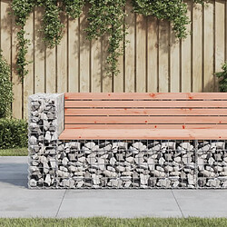 Maison Chic Banc jardin| Banc d'extérieur | Chaise design gabion 122x71x65,5 cm bois massif de douglas -GKD57093