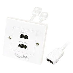 Logilink Adaptateur mural HDMI 2 ports Blanc