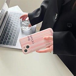 GUPBOO Étui pour iPhone12 Support de téléphone à rayures Coque de téléphone de style japonais et coréen Femme en silicone