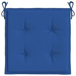 Acheter vidaXL Coussins de chaise de jardin lot de 6 bleu royal 40x40x3 cm