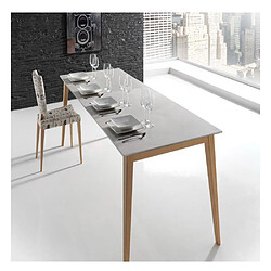 Inside 75 Table repas extensible NORDIC 12 couverts 200/270x100cm pieds chêne plateau céramique Hidra