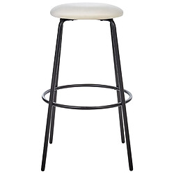 Acheter Beliani Tabouret de bar Set de 2 Velours Blanc cassé MORTON