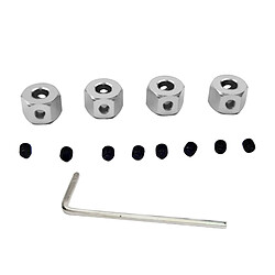 4 Pièces Adaptateur De Moyeu Hexagonal De Roue De 5 Mm à 12 Mm Pour WPL D12 1:16 Pièces De Voiture RC Argent