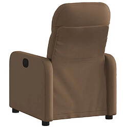 Avis vidaXL Fauteuil inclinable électrique Marron Tissu