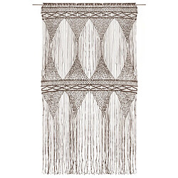 vidaXL Rideau en macramé Taupe 140x240 cm Coton