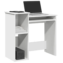 vidaXL Bureau avec étagères blanc 84x40x78 cm bois d'ingénierie