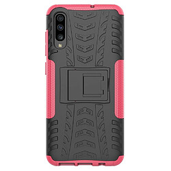 Wewoo Coque Rigide Pour Galaxy A70s Texture TPU + PC Case antichoc avec support Rose