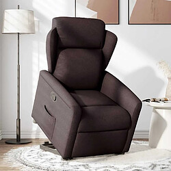 vidaXL Fauteuil inclinable marron foncé tissu