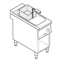 Friteuse Electrique sur Placard Ouvert - 8 Litres - Commandes Mécaniques - Gamme 700 - Tecnoinox