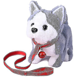 Huafei Peluche Husky Dog Toy Puppy Electronic Interactive Pet Dog - marche, aboiement, retrait de la file d'attente, étirement animal de compagnie pour animaux de compagnie