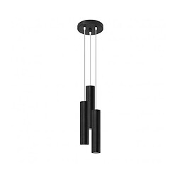 Luminaire Center Suspension Lagos Cluster Acier Noir 3 ampoules 110cm