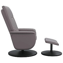 Avis vidaXL Fauteuil inclinable avec repose-pied gris similicuir