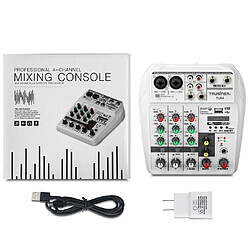 Avis Table De Mixage Audio 4 Canaux Avec USB Et Effets Pour Enregistrement Pro Blanc YONIS