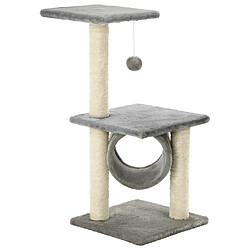 Arbre à chat avec griffoirs,niche pour chat en sisal 65 cm Gris -MN35303