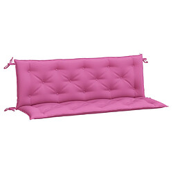 vidaXL Coussins de banc de jardin lot de 2 rose 150x50x7 cm tissu