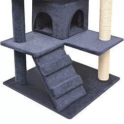 Acheter Helloshop26 Arbre à chat griffoir grattoir niche jouet animaux peluché en sisal 125 cm bleu foncé 3702227