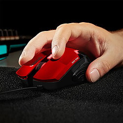 Acheter Souris Gaming LED 6 Boutons 2400dpi Filaire USB Câble 1.8m Nacon GM-105 Rouge