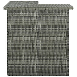 Maison Chic Ensemble de bar de jardin 16 pcs et coussins,Table + chaises + coussins d'extérieur Résine tressée Gris -GKD355621 pas cher