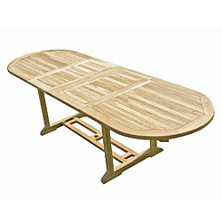 C&L Jardin Table HENUA teck brut 10/12